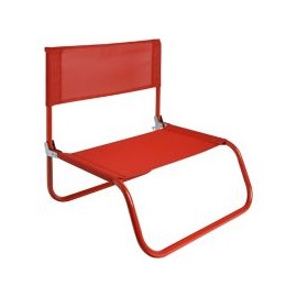 Silla de playa Beach Text roja