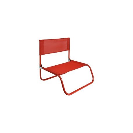 Silla de playa Beach Text roja