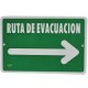 Señal "flecha derecha o izquierda" placa rígida autoadherible 22.8 x 15. 2 cm