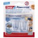 Gancho removible decorativo transparente grande x 3 unid